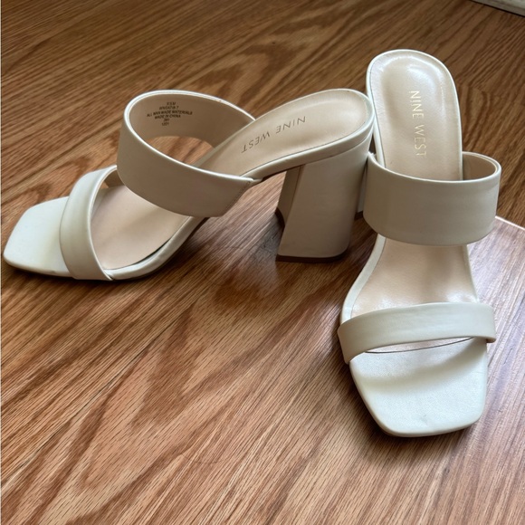 Nine West 2 Strap Block Heel Sandals - Picture 2 of 6